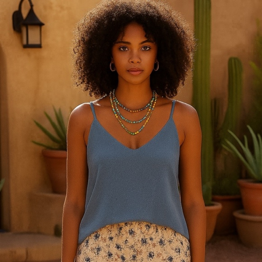 Zenana Outfitters Dusty Blue Camisole